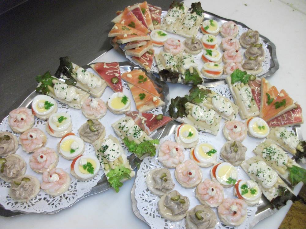 Buffet de canapés pour cocktail