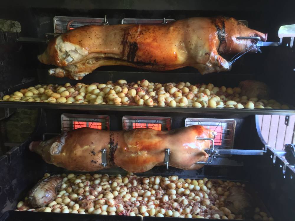 Cochon de lait et ses pommes de terres rôties